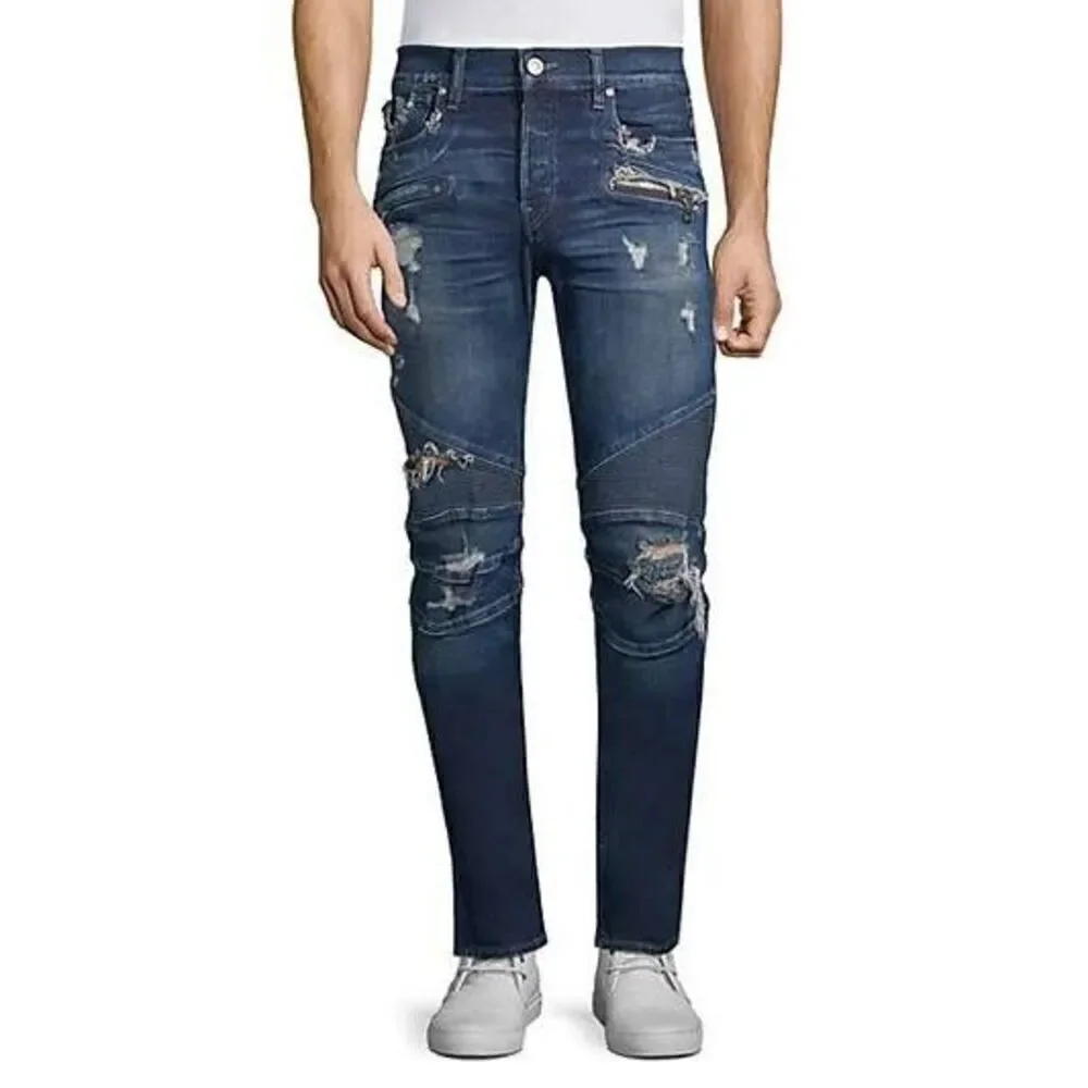 Hudson Jeans Blinder Biker Distressed Skinny Jeans